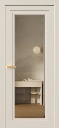 Межкомнатная Дверь ПО Erte 2 Rustica в цвете Пралине (NCS S 1505-Y40R) со стеклом НОВЫЙ Зеркало Бронза