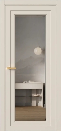 Межкомнатная Дверь ПО Erte 2 Rustica в цвете Пралине (NCS S 1505-Y40R) со стеклом НОВЫЙ Зеркало Графит