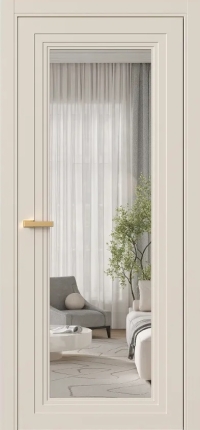 Межкомнатная Дверь ПО Erte 2 Rustica в цвете Пралине (NCS S 1505-Y40R) со стеклом НОВЫЙ Оптивайт Прозрачный