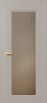 Межкомнатная Дверь ПО Erte 1 в цвете Молескин со стеклом НОВЫЙ Зеркало Бронза Матовый