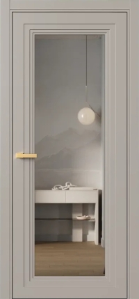 Межкомнатная Дверь ПО Erte 2 Rustica в цвете Молескин со стеклом НОВЫЙ Зеркало Графит