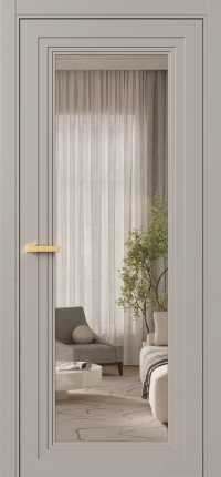 Межкомнатная Дверь ПО Erte 1 в цвете Молескин со стеклом НОВЫЙ Бронза Прозрачный