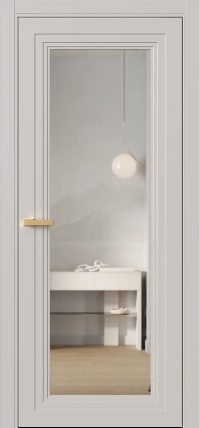 Межкомнатная Дверь ПО Erte 1 в цвете Кашемир (NCS S 2002-Y50R) со стеклом НОВЫЙ Зеркало Безцветный