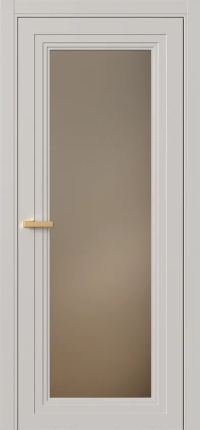 Межкомнатная Дверь ПО Erte 2 Rustica в цвете Кашемир (NCS S 2002-Y50R) со стеклом НОВЫЙ Зеркало Бронза Матовый