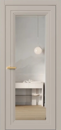 Межкомнатная Дверь ПО Erte 2 Rustica в цвете Грейдж (NCS S 3005-Y50R) со стеклом НОВЫЙ Зеркало Безцветный