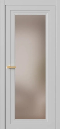 Межкомнатная Дверь ПО Erte 1 в цвете Телегрей (RAL 7047) со стеклом НОВЫЙ Бронза Сатинат