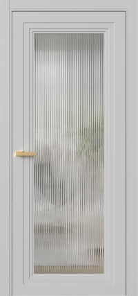 Межкомнатная Дверь ПО Erte 1 в цвете Телегрей (RAL 7047) со стеклом НОВЫЙ Moru Оптивайт Прозрачный