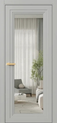 Межкомнатная Дверь ПО Erte 1 в цвете Серый шёлк (RAL 7044) со стеклом НОВЫЙ Прозрачный