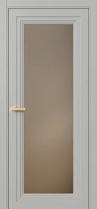 Межкомнатная Дверь ПО Erte 2 Rustica в цвете Серый шёлк (RAL 7044) со стеклом НОВЫЙ Зеркало Бронза Матовый