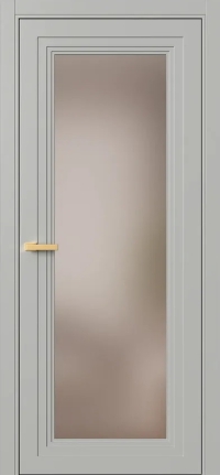 Межкомнатная Дверь ПО Erte 1 в цвете Серый шёлк (RAL 7044) со стеклом НОВЫЙ Бронза Сатинат