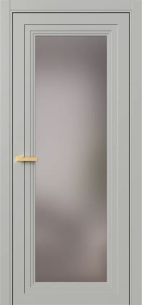 Межкомнатная Дверь ПО Erte 1 в цвете Серый шёлк (RAL 7044) со стеклом НОВЫЙ Грей Сатинат