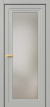 Межкомнатная Дверь ПО Erte 1 в цвете Серый шёлк (RAL 7044) со стеклом НОВЫЙ Оптивайт Сатинат
