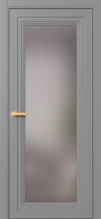 Межкомнатная Дверь ПО Erte 2 Rustica в цвете Пыльно-серый (RAL 7037) со стеклом НОВЫЙ Грей Сатинат