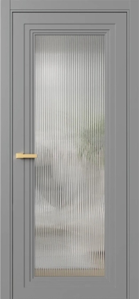 Межкомнатная Дверь ПО Erte 2 Rustica в цвете Пыльно-серый (RAL 7037) со стеклом НОВЫЙ Moru Оптивайт Прозрачный