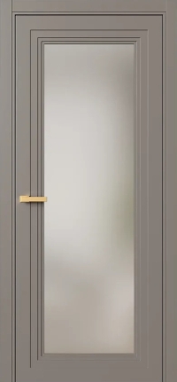 Межкомнатная Дверь ПО Erte 2 Rustica в цвете Умбра (NCS S 6005-Y50R) со стеклом НОВЫЙ Сатинат