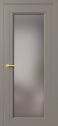 Межкомнатная Дверь ПО Erte 2 Rustica в цвете Умбра (NCS S 6005-Y50R) со стеклом НОВЫЙ Грей Сатинат