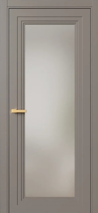 Межкомнатная Дверь ПО Erte 2 Rustica в цвете Умбра (NCS S 6005-Y50R) со стеклом НОВЫЙ Оптивайт Сатинат