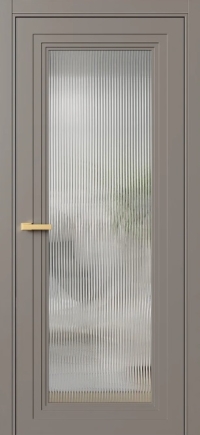 Межкомнатная Дверь ПО Erte 2 Rustica в цвете Умбра (NCS S 6005-Y50R) со стеклом НОВЫЙ Moru Оптивайт Прозрачный