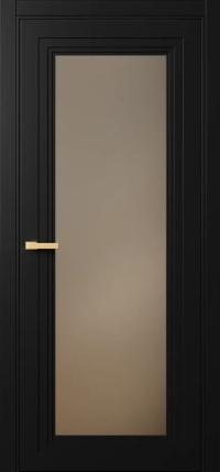 Межкомнатная Дверь ПО Erte 1 в цвете Чёрный агат  со стеклом НОВЫЙ Зеркало Бронза Матовый