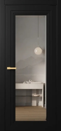 Межкомнатная Дверь ПО Erte 1 в цвете Чёрный агат  со стеклом НОВЫЙ Зеркало Оптивайт