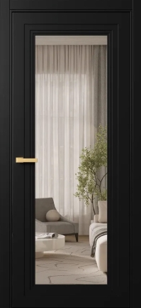 Межкомнатная Дверь ПО Erte 2 Rustica в цвете Чёрный агат  со стеклом НОВЫЙ Бронза Прозрачный