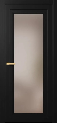 Межкомнатная Дверь ПО Erte 2 Rustica в цвете Чёрный агат  со стеклом НОВЫЙ Бронза Сатинат