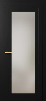 Межкомнатная Дверь ПО Erte 1 в цвете Чёрный агат  со стеклом НОВЫЙ Оптивайт Сатинат