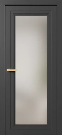Межкомнатная Дверь ПО Erte 2 Rustica в цвете Базальт (NCS S 8000-N) со стеклом НОВЫЙ Сатинат
