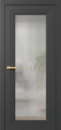Межкомнатная Дверь ПО Erte 2 Rustica в цвете Базальт (NCS S 8000-N) со стеклом НОВЫЙ Moru Оптивайт Прозрачный