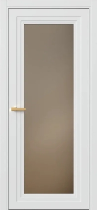 Межкомнатная Дверь ПО Erte 1 в цвете Скандинавский серый (NCS S 1000-N) со стеклом НОВЫЙ Зеркало Бронза Матовый