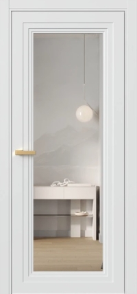 Межкомнатная Дверь ПО Erte 1 в цвете Скандинавский серый (NCS S 1000-N) со стеклом НОВЫЙ Зеркало Оптивайт