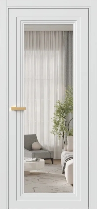 Межкомнатная Дверь ПО Erte 2 Rustica в цвете Скандинавский серый (NCS S 1000-N) со стеклом НОВЫЙ Оптивайт Прозрачный