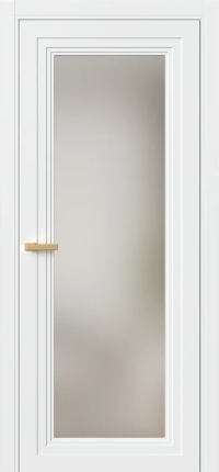 Межкомнатная Дверь ПО Erte 1 в цвете белоснежный со стеклом НОВЫЙ Сатинат