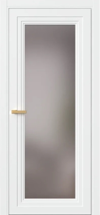 Межкомнатная Дверь ПО Erte 2 Rustica в цвете Сигнально-белый (RAL 9003) со стеклом НОВЫЙ Грей Сатинат