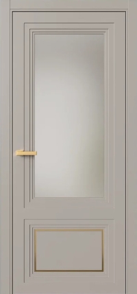 Межкомнатная Дверь ПО Erte 2 Rustica Декор золото в цвете Молескин со стеклом НОВЫЙ Оптивайт Сатинат