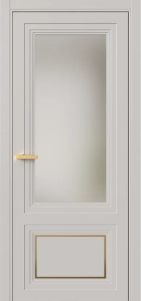 Межкомнатная Дверь ПО Erte 2 Rustica Декор золото в цвете Кашемир (NCS S 2002-Y50R) со стеклом НОВЫЙ Сатинат