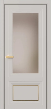 Межкомнатная Дверь ПО Erte 2 Rustica Декор золото в цвете Кашемир (NCS S 2002-Y50R) со стеклом НОВЫЙ Бронза Сатинат