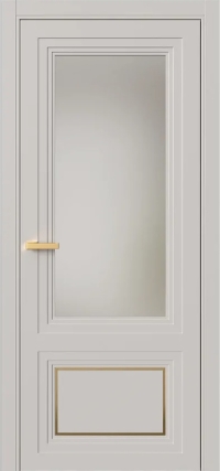 Межкомнатная Дверь ПО Erte 2 Rustica Декор золото в цвете Кашемир (NCS S 2002-Y50R) со стеклом НОВЫЙ Оптивайт Сатинат