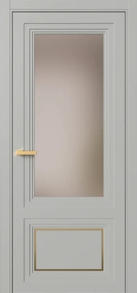 Межкомнатная Дверь ПО Erte 2 Rustica Декор золото в цвете Серый шёлк (RAL 7044) со стеклом НОВЫЙ Бронза Сатинат