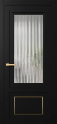 Межкомнатная Дверь ПО Erte 2 Rustica Декор золото в цвете Чёрный агат  со стеклом НОВЫЙ Moru Оптивайт Прозрачный
