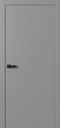 Межкомнатная Дверь ПГ Ritm 1 Progress в цвете Пыльно-серый (RAL 7037) без стекла