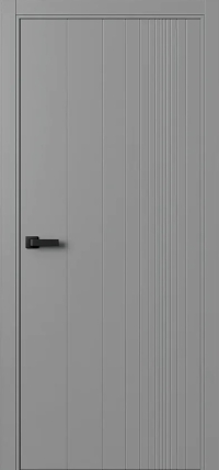 Межкомнатная Дверь ПГ Ritm 2 Progress в цвете Пыльно-серый (RAL 7037) без стекла