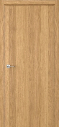 Межкомнатная дверь ПГ BASE 1 верикальное направление в цвете Дуб натуральный без стекла