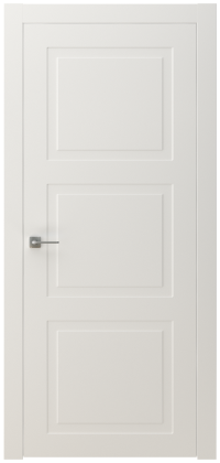 Межкомнатная дверь ПГ DUET 3 в цвете Белоснежный без стекла