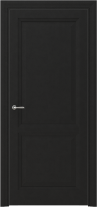 Межкомнатная дверь ПГ ARTA 2 в цвете Чёрный софт без стекла