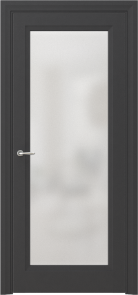 Межкомнатная дверь ПО ARTA 1 в цвете Маренго софт со стеклом Сатинат Белый