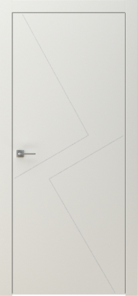 Межкомнатная дверь GRAFICA 2 Cтоун белый в цвете Айвори Софт без стекла