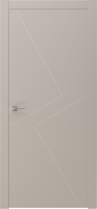 Межкомнатная дверь GRAFICA 2 Cтоун серый в цвете Мускат софт без стекла