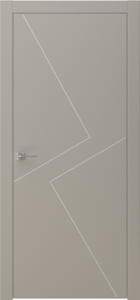 Межкомнатная дверь GRAFICA 2 Cтоун серый в цвете Грэй софт без стекла