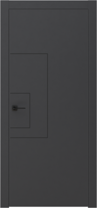 Межкомнатная дверь GRAFICA 1 стоун чёрный. в цвете Маренго софт без стекла